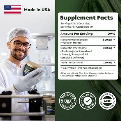 Cápsulas Juventud NAD+